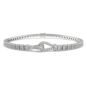 Thisbe Princess Cut Diamond Tennis Bracelet Buckle Clasp (2 ctw) - Nivetta